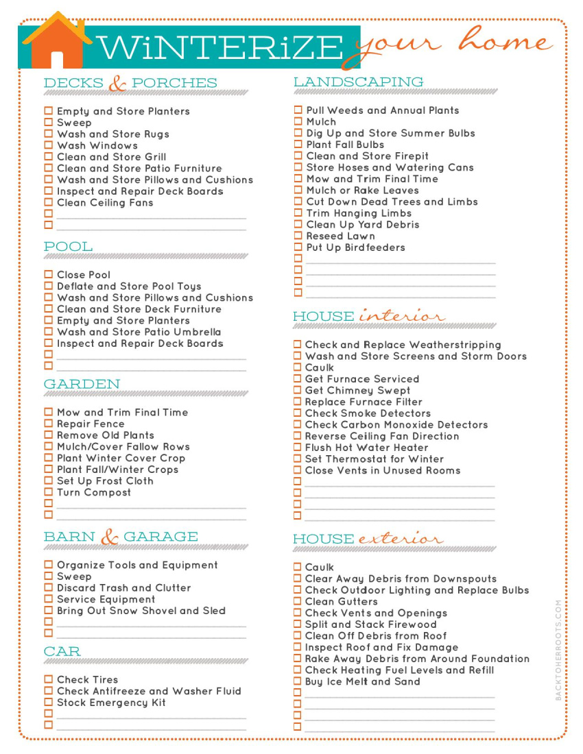 Winter Weather Checklist